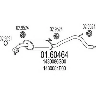 Глушитель выхлопных газов конечный MTS купить