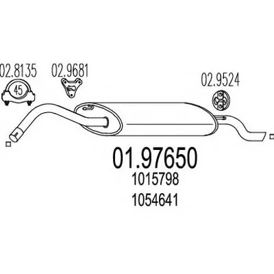 Глушитель выхлопных газов конечный MTS купить