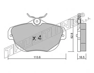 Комплект тормозных колодок, дисковый тормоз TRUSTING купить