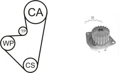 Водяной насос + комплект зубчатого ремня AIRTEX купить