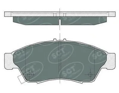 Комплект тормозных колодок, дисковый тормоз SCT Germany купить