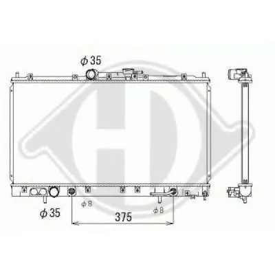Радиатор, охлаждение двигателя DIEDERICHS купить