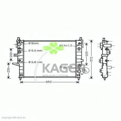 Радиатор, охлаждение двигателя KAGER купить