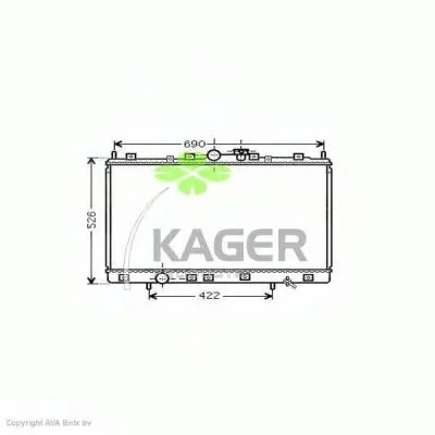 Радиатор, охлаждение двигателя KAGER купить