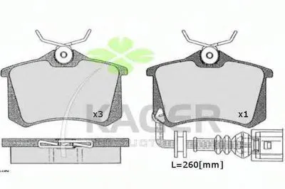 Комплект тормозных колодок, дисковый тормоз KAGER купить