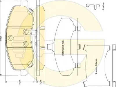 Комплект тормозных колодок, дисковый тормоз GIRLING купить