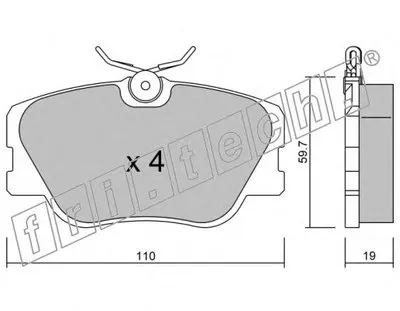 Комплект тормозных колодок, дисковый тормоз fri.tech. купить