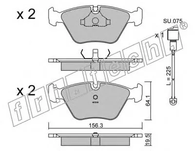 Комплект тормозных колодок, дисковый тормоз fri.tech. купить