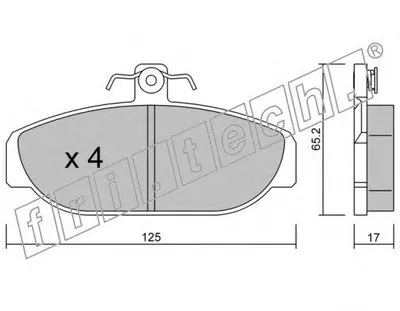 Комплект тормозных колодок, дисковый тормоз fri.tech. купить