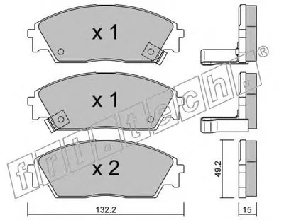 Комплект тормозных колодок, дисковый тормоз fri.tech. купить