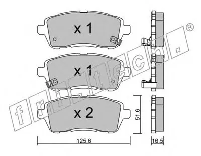 Комплект тормозных колодок, дисковый тормоз fri.tech. купить