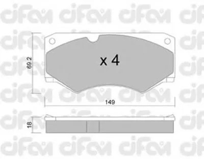 Комплект тормозных колодок, дисковый тормоз CIFAM купить