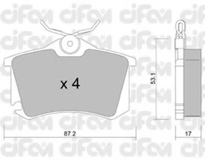 Комплект тормозных колодок, дисковый тормоз CIFAM купить