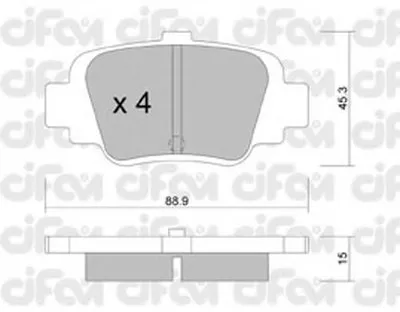 Комплект тормозных колодок, дисковый тормоз CIFAM купить