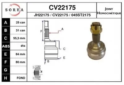 Шарнирный комплект, приводной вал EAI купить