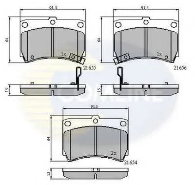 Комплект тормозных колодок, дисковый тормоз Comline COMLINE купить