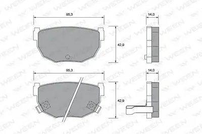 Комплект тормозных колодок, дисковый тормоз WEEN купить
