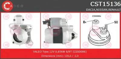 Стартер GENUINE SERIES CASCO купить