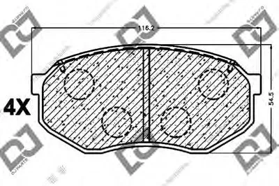 Комплект тормозных колодок, дисковый тормоз DJ PARTS купить