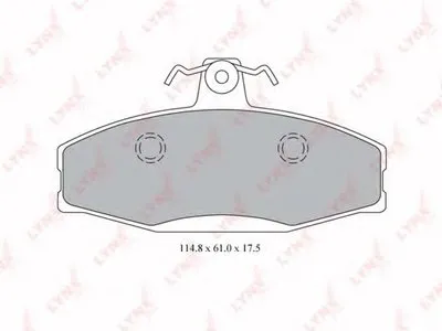 Комплект тормозных колодок, дисковый тормоз LYNXauto купить