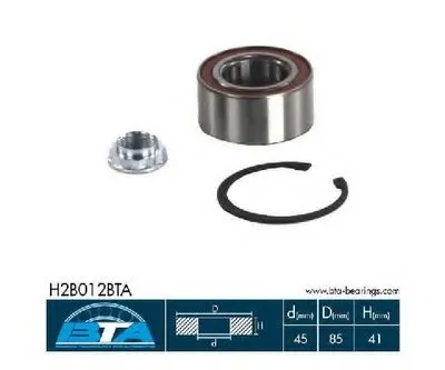 Комплект подшипника ступицы колеса BTA купить