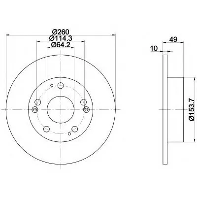 Тормозной диск PRO HELLA купить