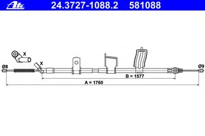 Трос, стояночная тормозная система ATE купить