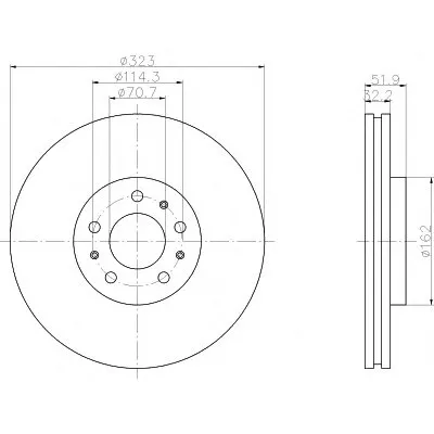 Тормозной диск PRO HELLA PAGID купить