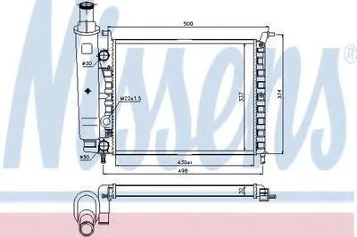 Радиатор, охлаждение двигателя NISSENS купить