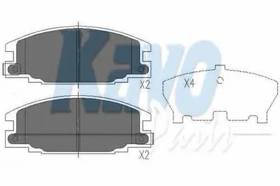 Комплект тормозных колодок, дисковый тормоз KAVO PARTS купить