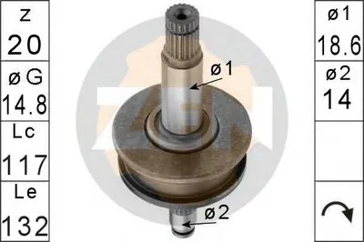 Привод с механизмом свободного хода, стартер ERA купить