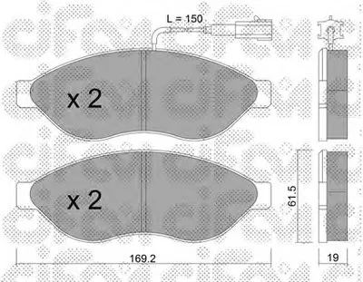 Комплект тормозных колодок, дисковый тормоз CIFAM купить