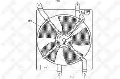 Вентилятор, охлаждение двигателя STELLOX купить