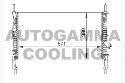 Радиатор, охлаждение двигателя AUTOGAMMA купить