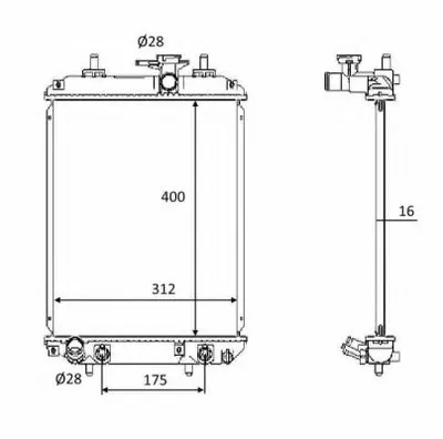 Радиатор, охлаждение двигателя NRF купить