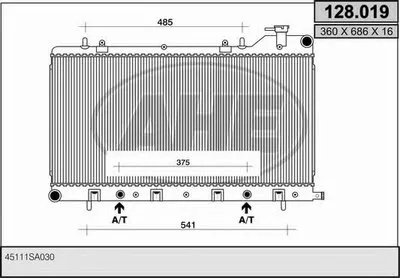 Радиатор, охлаждение двигателя AHE купить