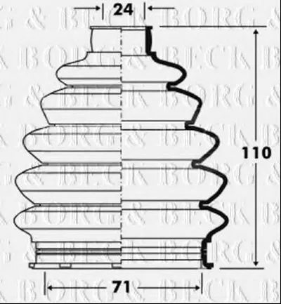 Пыльник, приводной вал BORG & BECK купить