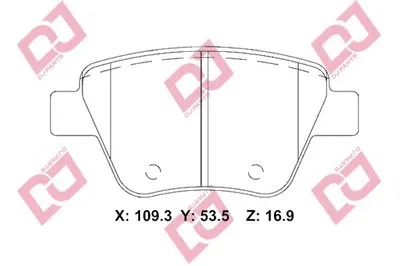 Комплект тормозных колодок, дисковый тормоз DJ PARTS купить