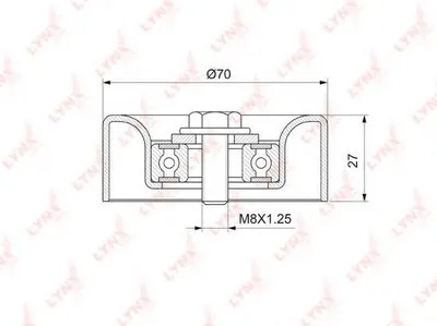 Натяжной ролик, поликлиновой  ремень LYNXauto купить