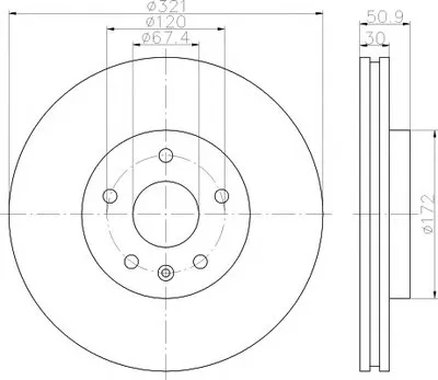 Тормозной диск PRO Carbonic Black HELLA PAGID купить