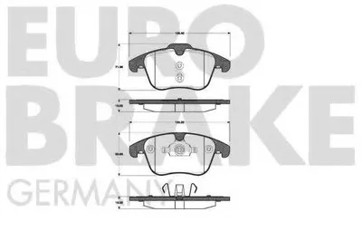 Комплект тормозных колодок, дисковый тормоз EUROBRAKE купить
