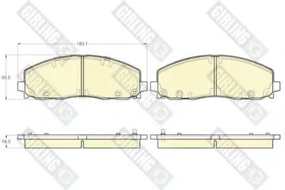 Комплект тормозных колодок, дисковый тормоз GIRLING купить
