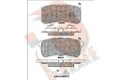 Комплект тормозных колодок, дисковый тормоз R BRAKE купить