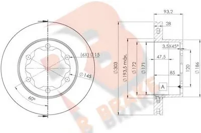 Тормозной диск R BRAKE купить