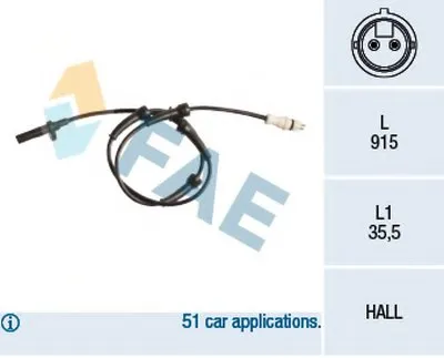 Датчик, частота вращения колеса FAE купить