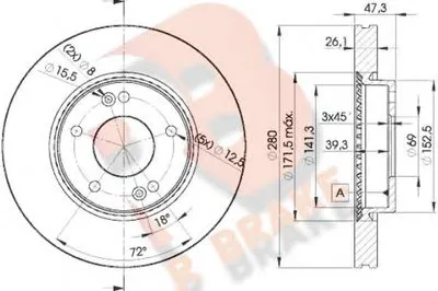 Тормозной диск R BRAKE купить
