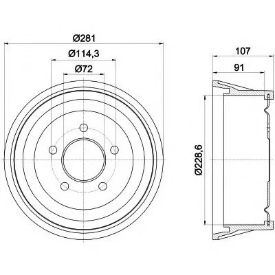 Тормозной барабан HELLA купить