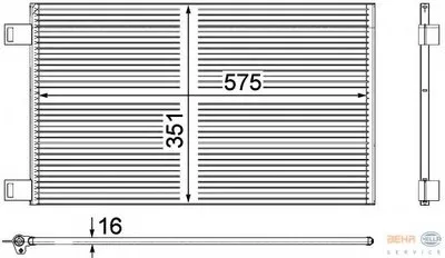 Конденсатор, кондиционер BEHR HELLA SERVICE HELLA купить