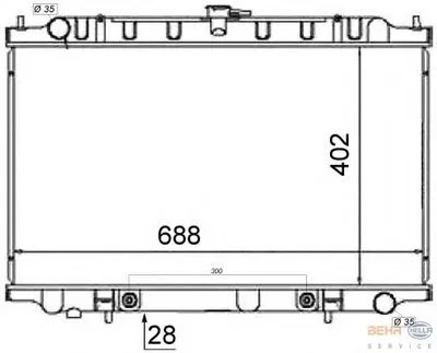 Радиатор, охлаждение двигателя BEHR HELLA SERVICE HELLA купить