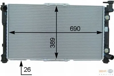 Радиатор, охлаждение двигателя BEHR HELLA SERVICE HELLA купить